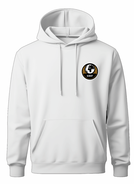 HRF 40TH ANNIVERSARY HOODIE IN WHITE