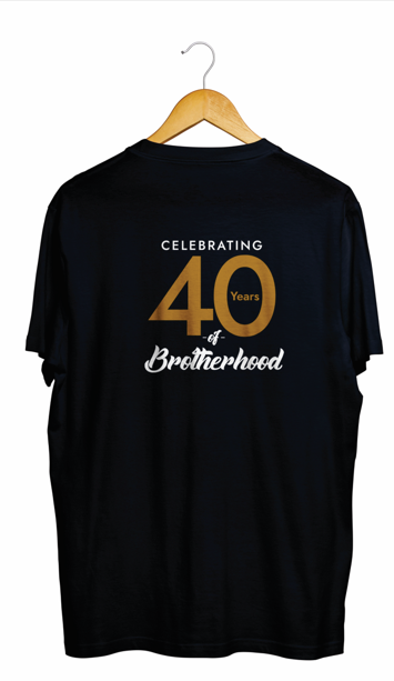 HRF 40TH ANNIVERSARY TEE IN BLACK