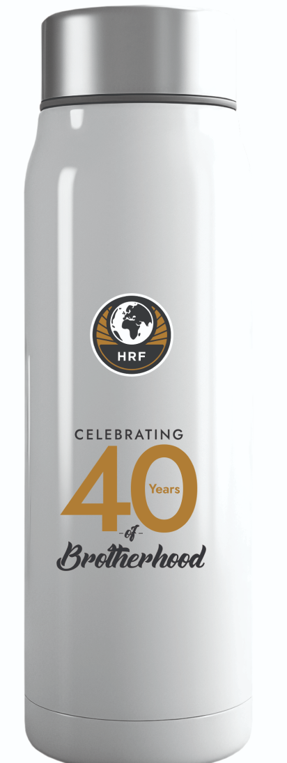 HRF 40TH ANNIVERSARY FLASK IN WHITE